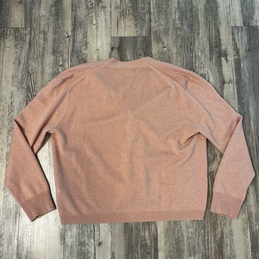J.Crew Cashmere Patch Pocket Cardigan Light Pink Buttoned Women’s Medium - Picture 11 of 11